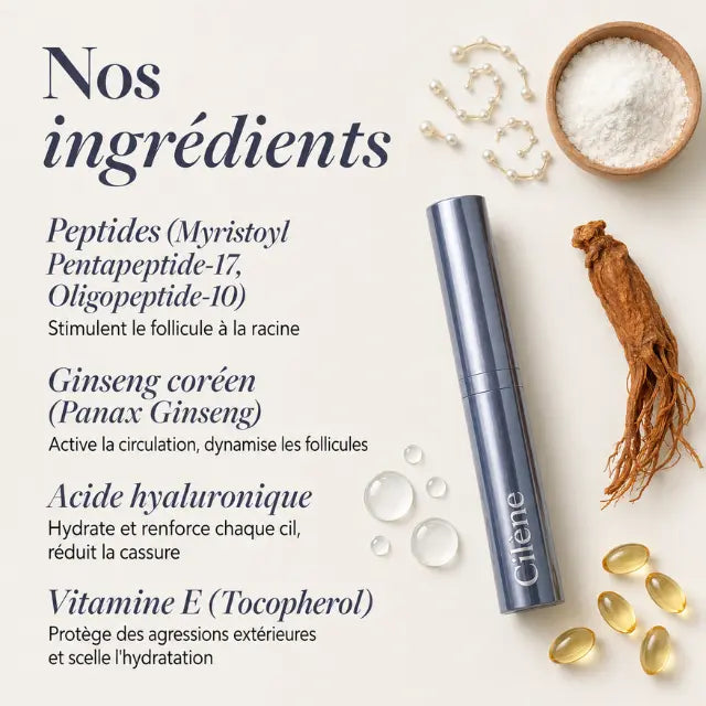 Cilène™ | Mascara-sérum coréen pour cils qui s'affinent